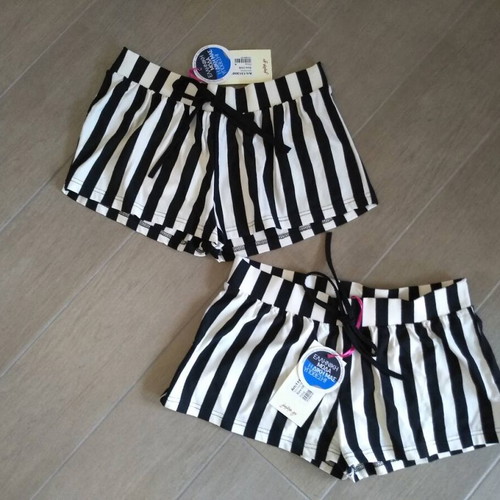 Shorts, pack of 2, one size, black and white