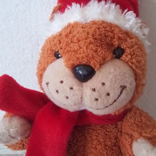 Kinder plush beaver used Christmas Beaver 20 cm