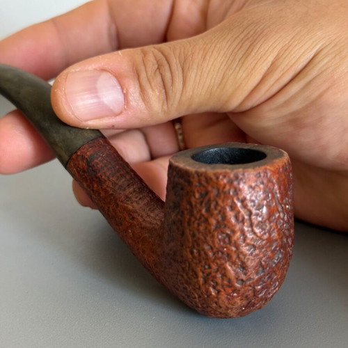 Duncan Sandblast A 47 Bent Billiard Briar Tobacco Pipe used, vintage