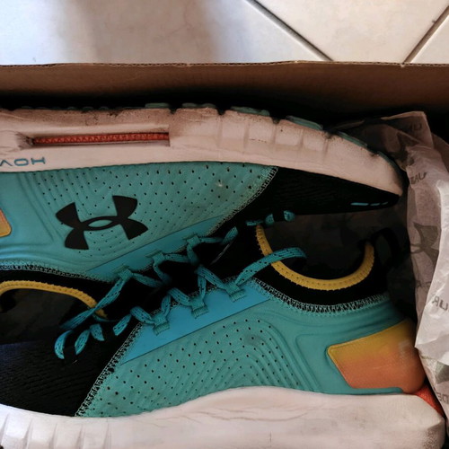 Under Armour athletic shoes used, size 42, blue multicolor