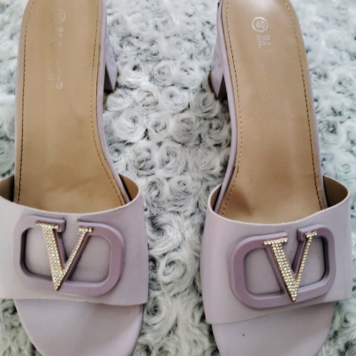 Purple mules used, size 40
