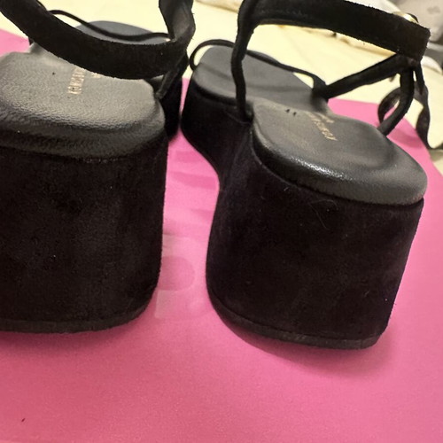 Komis & Komis by Stepanyan leather platform sandals used, size 37, black