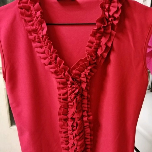 Catwalk elastic blouse used, red, size s/m