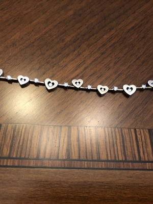 Silver bracelet used with heart design 925