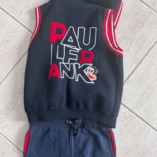 Paul Frank tracksuit and sleeveless hoodie like new, size 8-10, blue