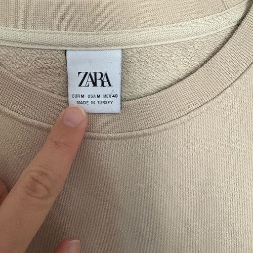 Zara beige sweatshirt size M like new
