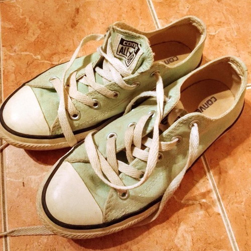 Converse All Star canvas shoes green size 33 like new
