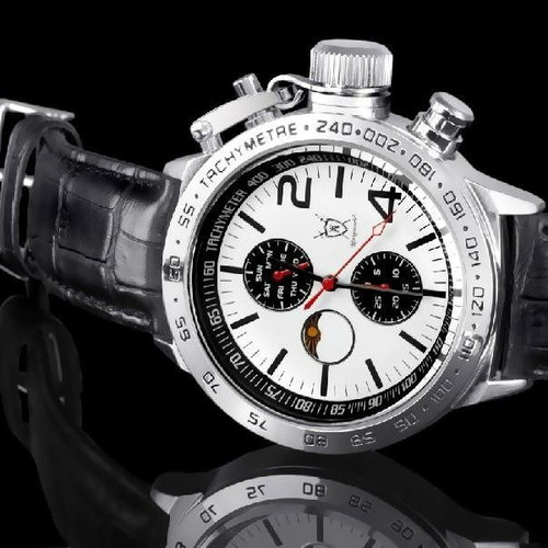 Konigswerk Melissos Black/White wristwatch, XXL size