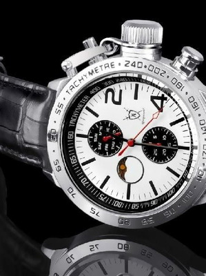 Konigswerk Melissos Black/White wristwatch, XXL size