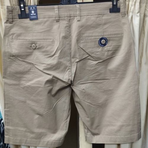 Men's Beige Bermuda H090 new, 98% cotton 2% elastane