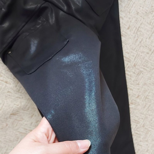 Zara one-shoulder top and faux leather pants for 8 years old, like new