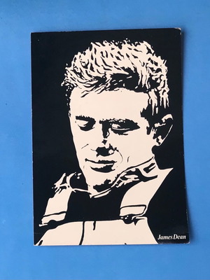 James Dean καρτ ποστάλ συλλεκτική ασπρόμαυρη ιλουστρασιόν σαν καινούργιο