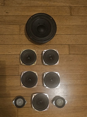 Speakers used, pack of 8 for home and projects