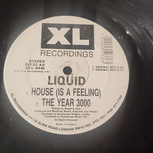 Liquid vinyl record used with scratches
