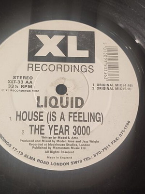 Liquid vinyl record used with scratches