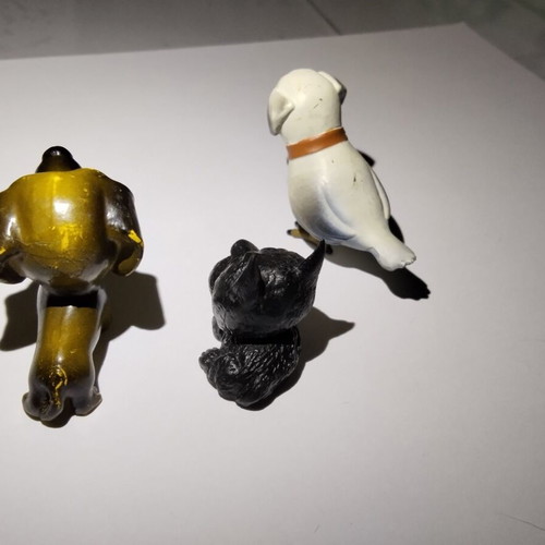 Dogbird Retribird Dogz Scottish Terrier figures set used, 3 pcs
