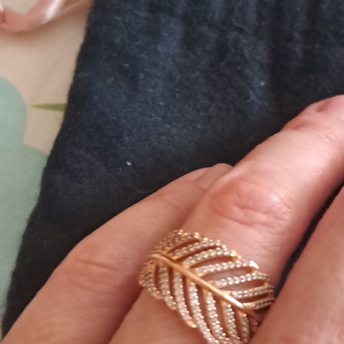 Pandora Rose ring size 54, like new, gold plated silver with rose gold