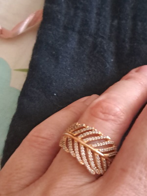 Pandora Rose ring size 54, like new, gold plated silver with rose gold