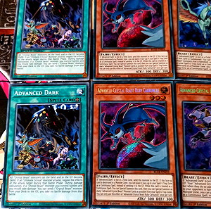 advanced crystal beast ruby carbuncle×2, sapphire Pegasus, amber mammoth, amethyst cat, emerald tortoise (secret rare) advanced dark×2 rainbow dark dragon×2