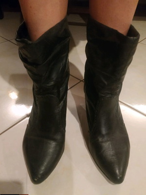 Bershka ankle boots used, black, size 37, 5 cm heel