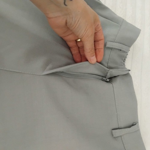 Wide classic pants gray one size like new