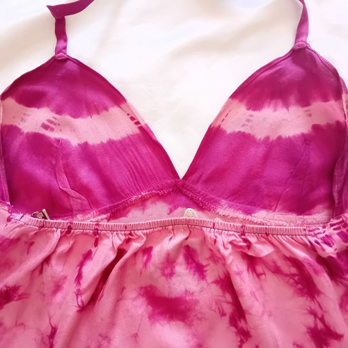Staff Jeans & Co Vintage Y2K Pink Tie-Dye Halter Neck Top like new