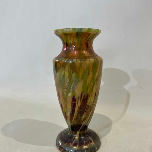 Βάζο Kralick Millefiori vintage μεταχειρισμένο 20x9 με μικρό σπάσιμο