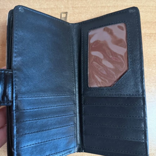 Fragola striped large wallet like new, black and white