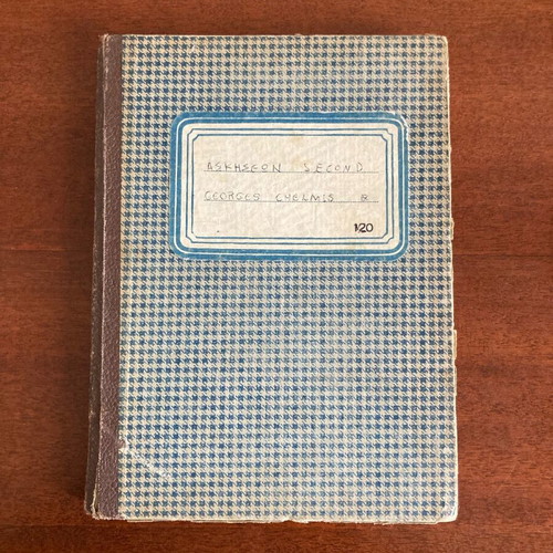 Lined notebook used vintage 1959