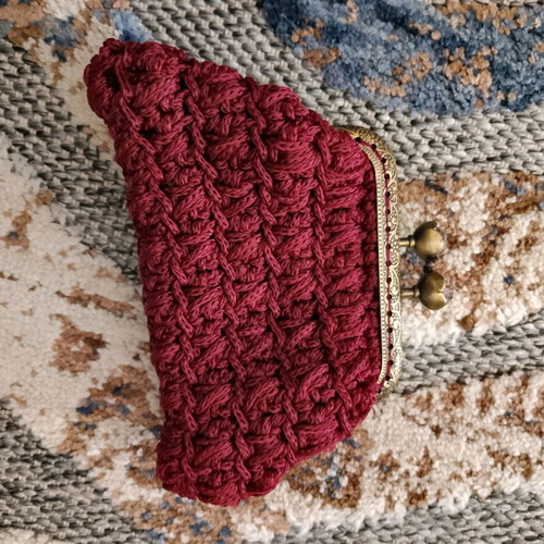 Knitted wallet handmade, new, red