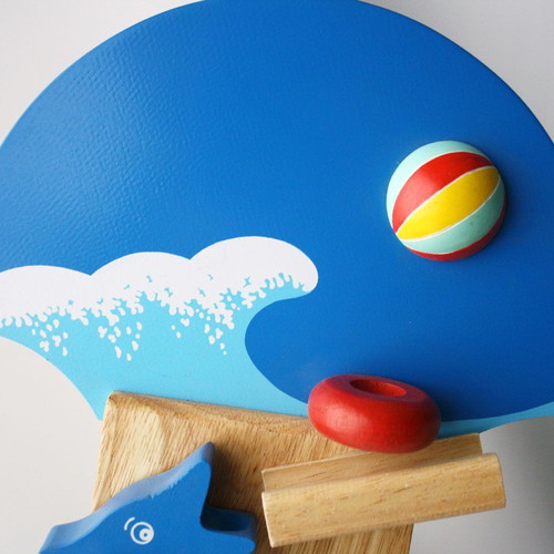 Vintage Eichhorn Dolphin wooden ball game domino new 48cm