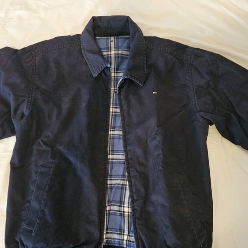 Tommy Hilfiger double-face jacket like new, blue multicolor