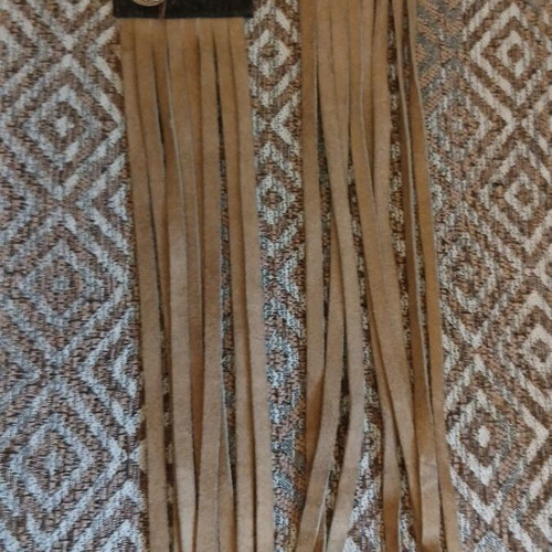 Boho denim belt Skondras Fullah Sugah like new with fringes 70cm