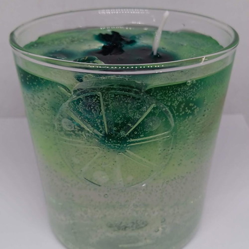 Mojito handmade candle with mojito scent, 380 ml glass