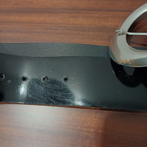 Marks & Spencer leather belt used, black, size S/M