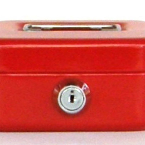 Stainless metal money box like new without key