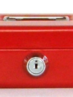 Stainless metal money box like new without key