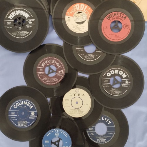 Vinyl 45 RPM records like new, set of 36 with Greek and foreign music