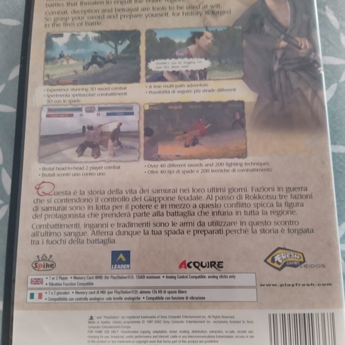 Way of the Samurai PS2 game used, action