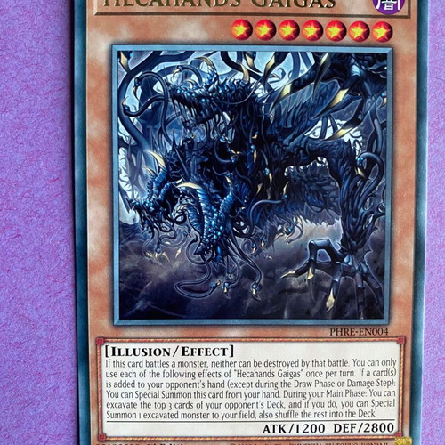 Hecahands Gaigas Yu-Gi-Oh! card near mint, 1st edition