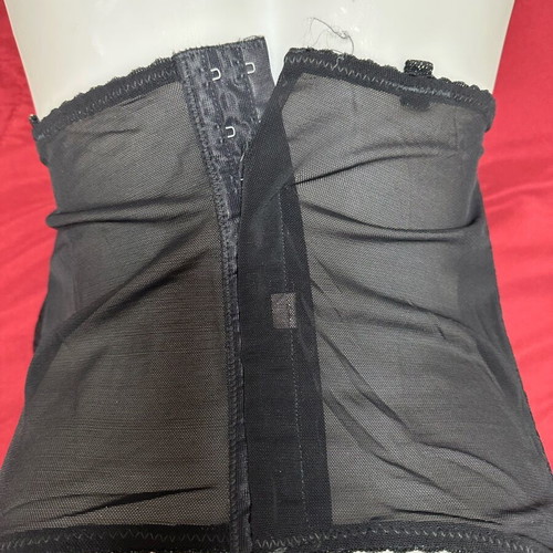 Corset lace used, medium-large, black, length 37cm, underarm 35cm