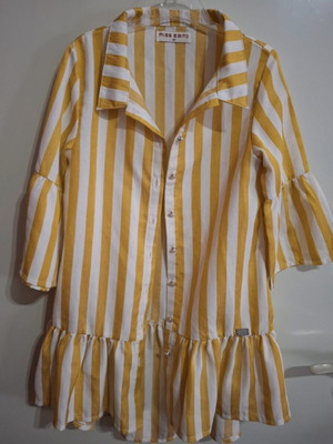 Miss Ebita striped dress shirt for 6 years old, like new