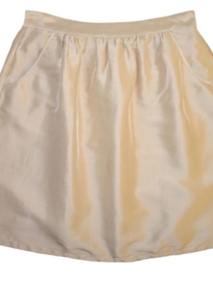 A.P.C A-line silk skirt new, ivory color, size M