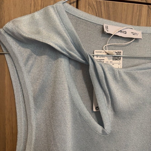 C-throu women's blouse new, size Large, turquoise, Mango