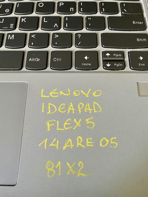 Laptop Lenovo IdeaPad Flex 5 14" touchscreen used, for parts