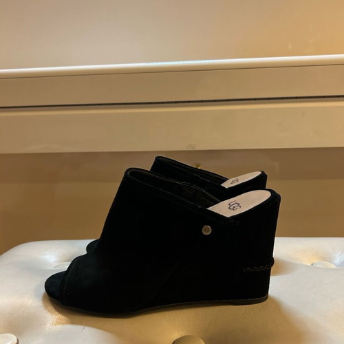 Ugg Australia leather platform mules like new, black, size 40