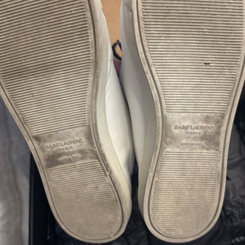 Saint Laurent Paris white leather sneakers size 40.5