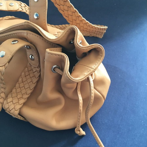 Tosca Blu shoulder bag used, leather, nude to tan color