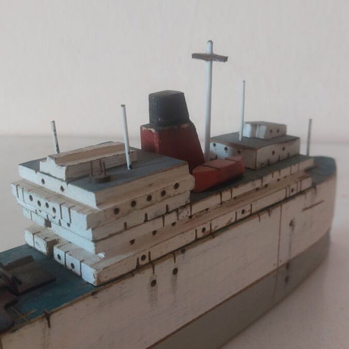 Decorative Handmade Ship Made From Recycled Materials