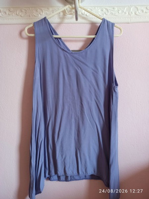 Lilac women's blouse, one size, cotton, loose fit